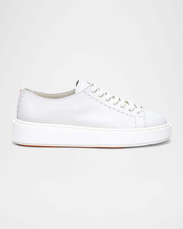 Clean Low-Top Leather Sneakers